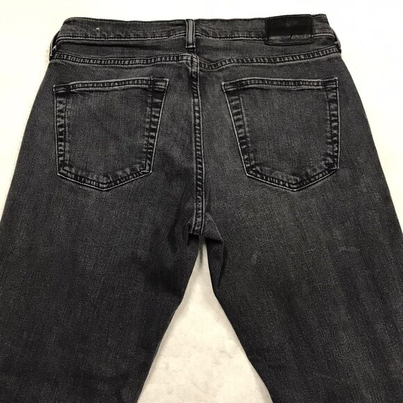 ABERCROMBIE & FITCH Langdon Jean Men 31x30 Black Slim Stretch Distressed Y2K - Picture 5 of 14